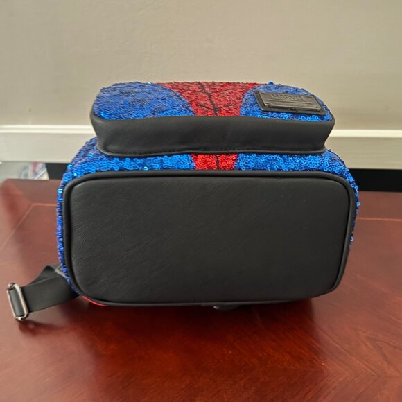 Loungefly Marvel Sequins Spiderman Mini Backpack New with Tags - Picture 10 of 13